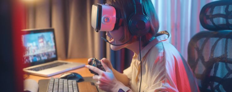 Child gaming using VR