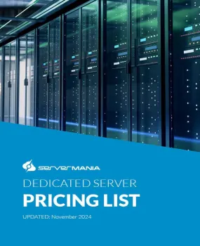 Cover of dedicated server pricing list.