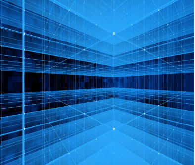 Abstract blue grid representing low-latency data center networking for AMD EPYC dedicated servers.