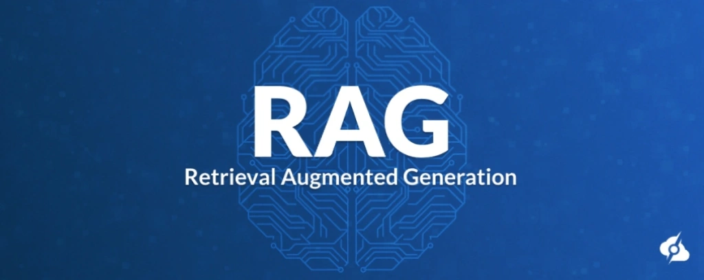 A decorative image illustrating "RAG" with a brain network visuals.