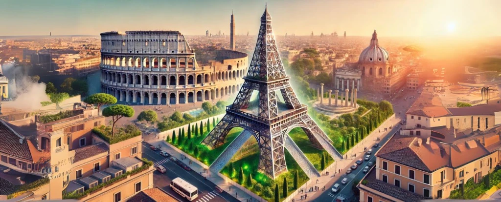 AI hallucination of "The Eiffel Pyramid in Rome"