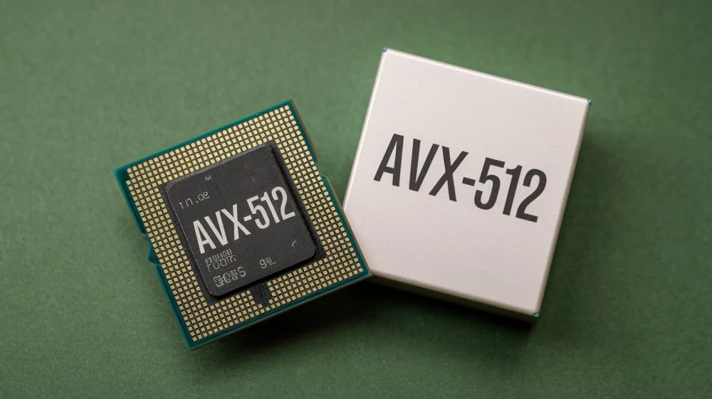 The image shows what is AVX-512, hence a processor that supports advanced vector extensions.