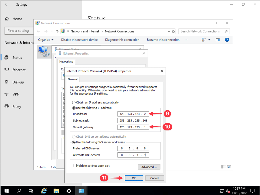 enter the new IP address provided by support