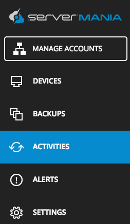 Click Activities - Cloud Backup Alerts and Activities Step 3