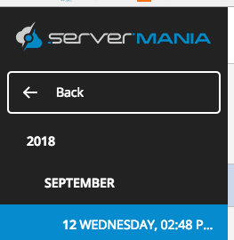 Select the backup date