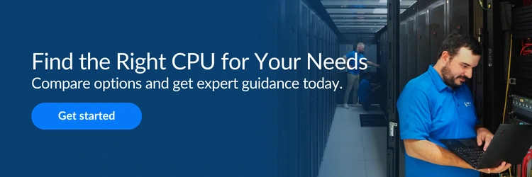 A CTA image reading "Find the Right CPU for Your Needs".