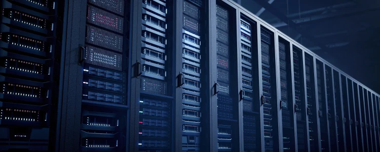 wall of dedicated servers