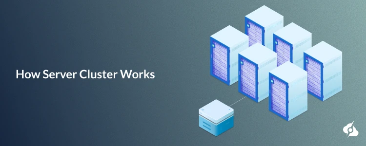 A decorative image showing how server cluster works.