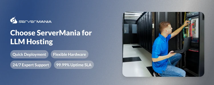 A ServerMania CTA image listing the reasons why ServerMania stands out.
