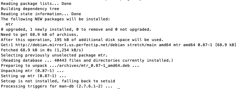 Install MTR on Debian Linux