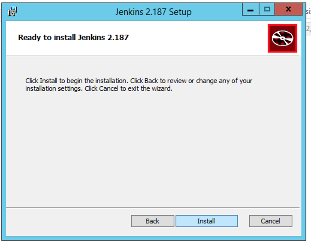 Confirm Jenkins Install Screen