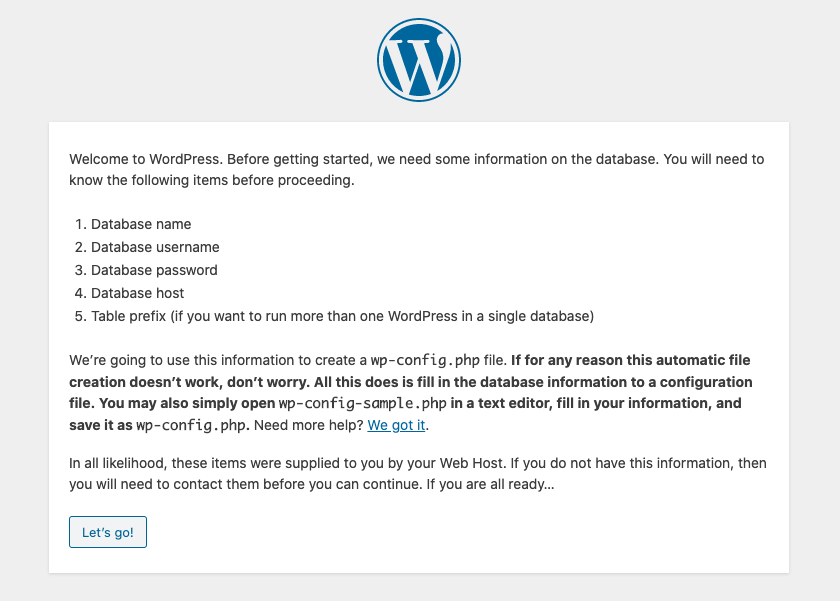 Install WordPress