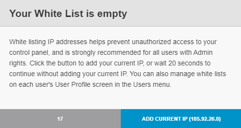 Whitelisting an IP For Login